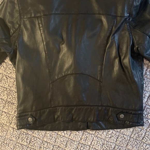 Nordstrom Trouve Black Leather Studded Jacket L - Picture 3 of 10